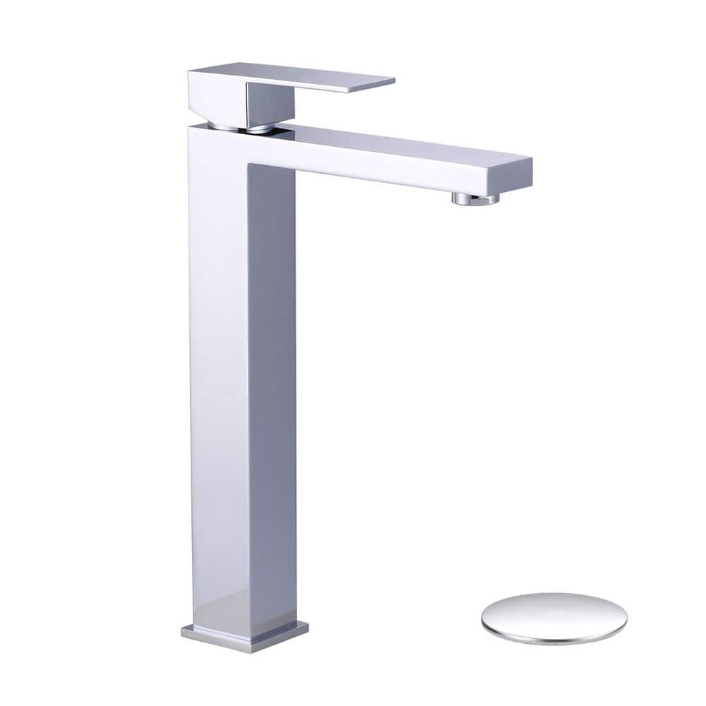 Single Handle Single Hole Bathroom Vessel Sink Faucet with Supply Lines in Polished Chrome price history on PriceWatchPro