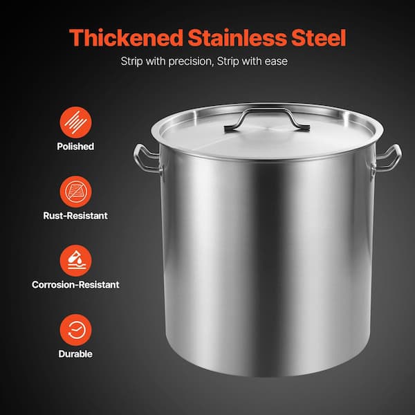 VEVOR Commercial Stockpot 84 qt. Stainless Steel Nonstick in