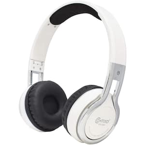 KB2600 Kid Safe 85db Foldable Wireless Bluetooth Headphone Built-in Microphone, Micro SD Music Player (White)