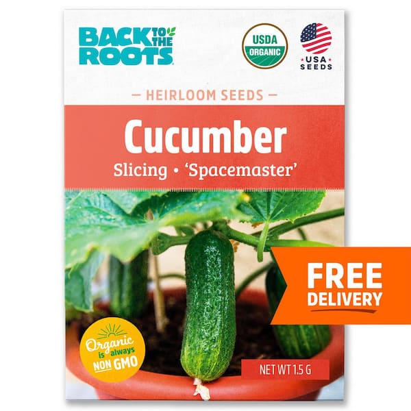 Back to the Roots Organic Cucumber 'Spacemaster' Heirloom Vegetable Seeds