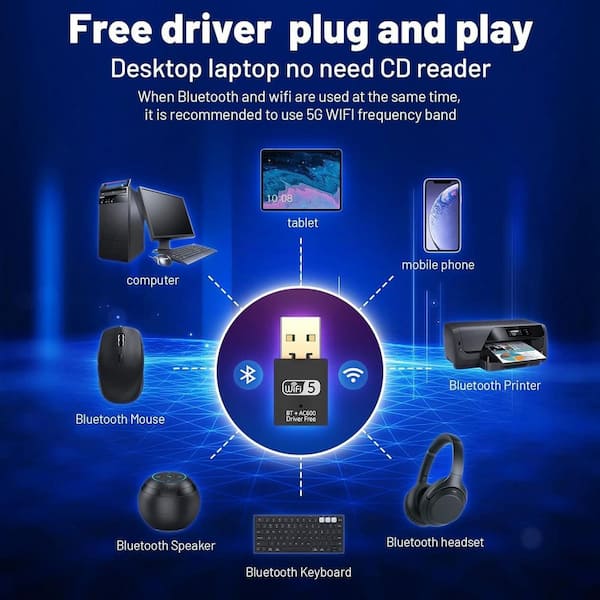 Adaptateur sans fil USB WiFi double bande EDUP 600 Tunisia