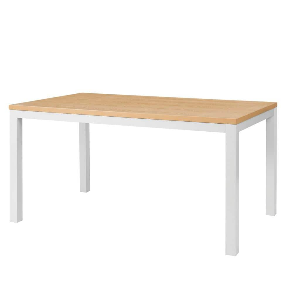 white metal rectangle table