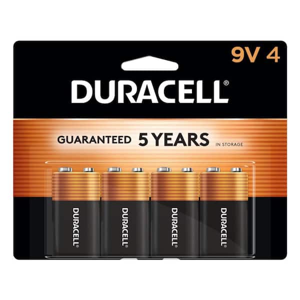 Duracell Duracell Coppertop 9V Battery, 4 Pack, Long-lasting Power, All-Purpose Alkaline Battery for your Devices
