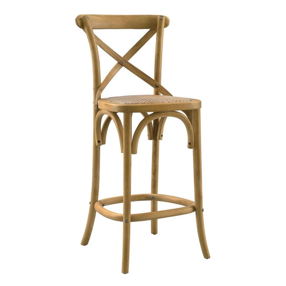 Gear 39.5 in. ELM Wood Counter Bar Stool in Natural