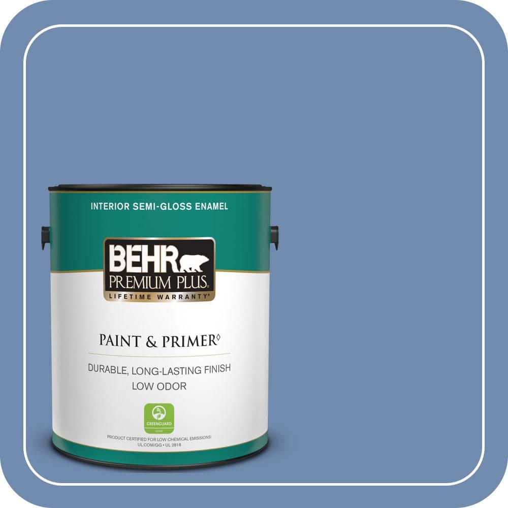 1 gal. #590D-5 Windsurf Blue Semi-Gloss Enamel Low Odor Interior Paint & Primer price history on PriceWatchPro