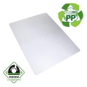 Cleartex White 29 in. x 46 in. Polypropylene Rectangular Indoor Chair Mat for Carpet