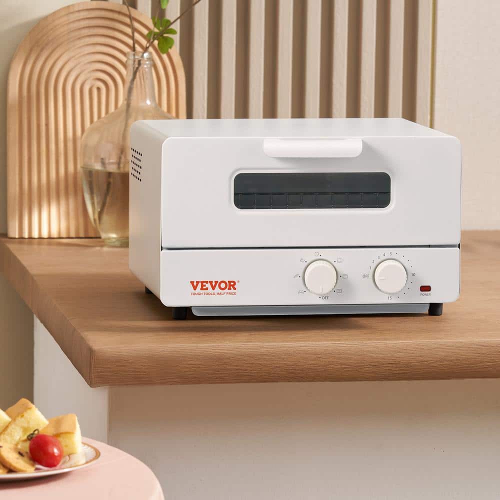 White Compact 12L Steam Convection Toaster Oven