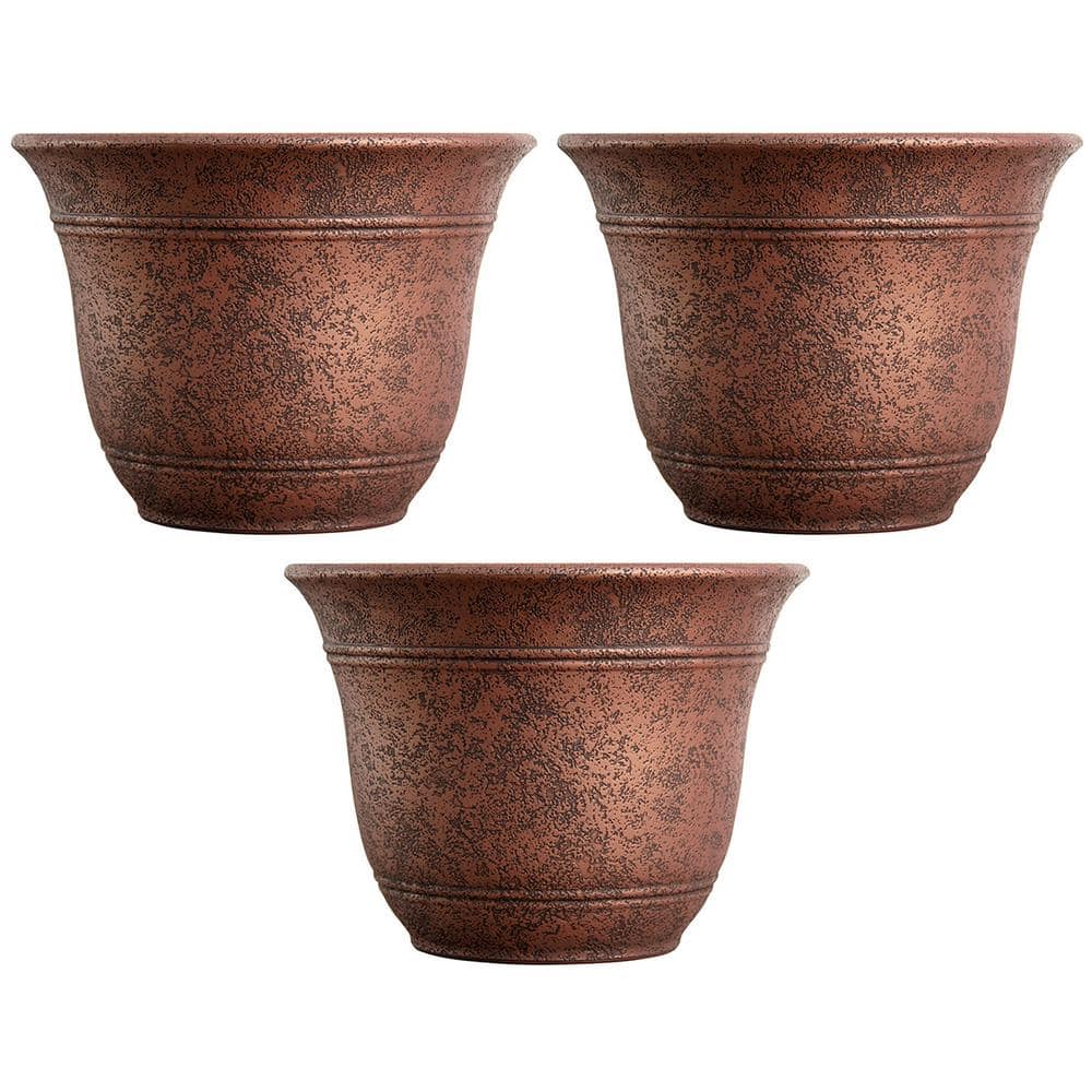 13 in. Round Rustic Redstone Plastic Resin Sierra Planter (3-Pack) price history on PriceWatchPro