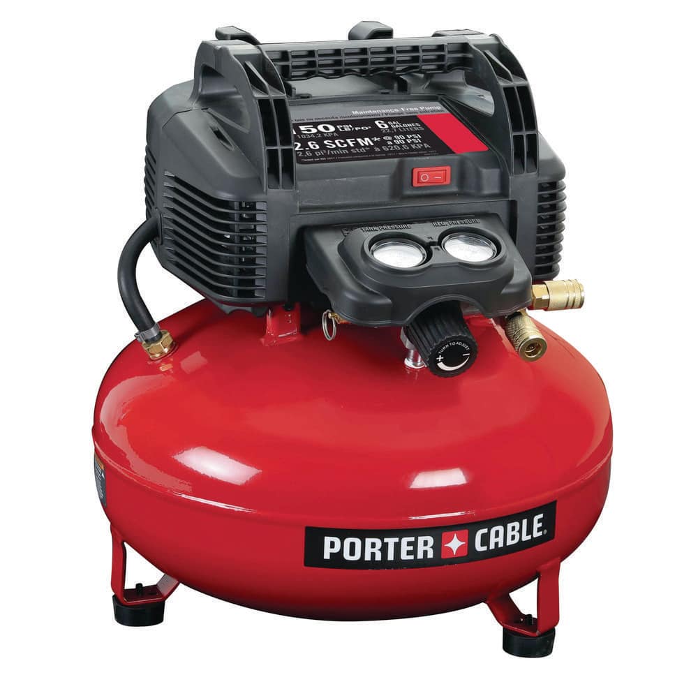 Porter-Cable 6 Gal. 150 PSI Portable Electric Pancake Air Compressor PXCM2002