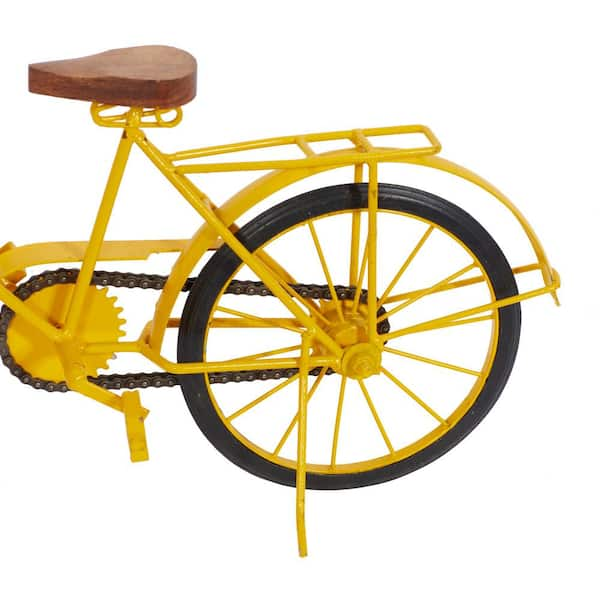 Zimlay Yellow Metal Vintage Sculpture Bicycle 27350