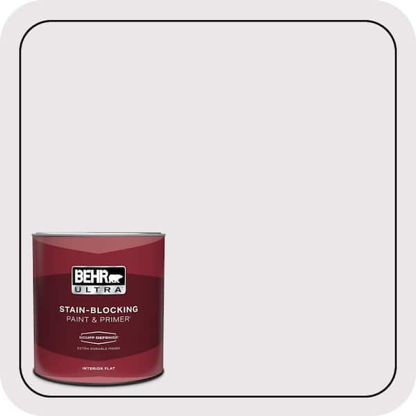 BEHR ULTRA 1 qt. #PR-W03 Melodic White Extra Durable Flat Interior Paint & Primer