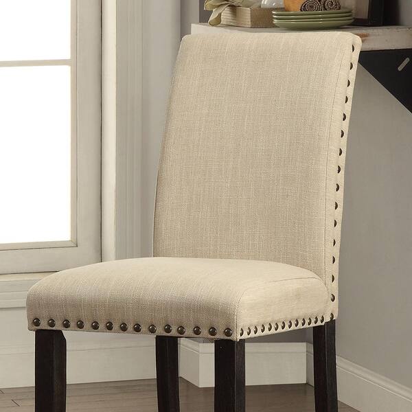 Carlsbad Dining Chair, Modern Rustic - Leather Fabric Mix