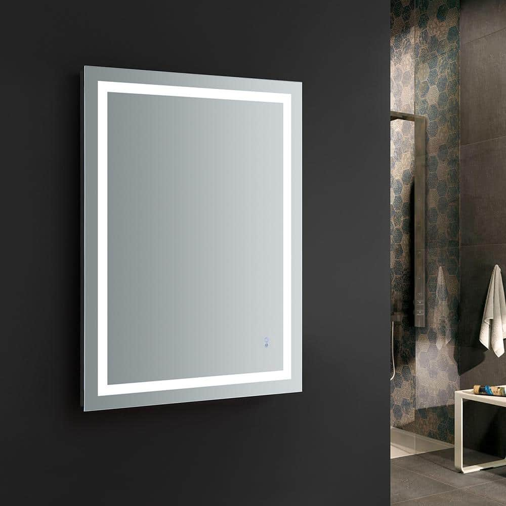 Santo 48 in. W x 36 in. H Frameless Rectangular LED Light Bathroom Vanity Mirror -  Fresca, FMR024836