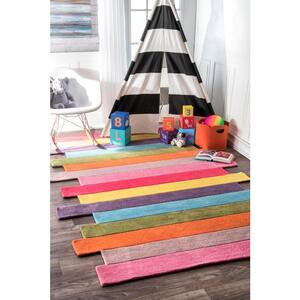 Pantone Colorful Stripes Playmat Multi 3 ft. x 5 ft. Area Rug