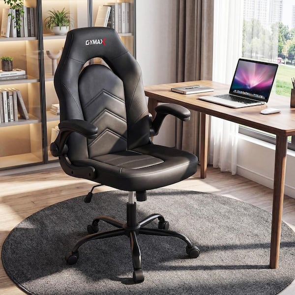 デスクチェアオフィスチェアdesk-chair office-chair Gymax Faux Leather Adjustable Height Ergonomic Office Chair in