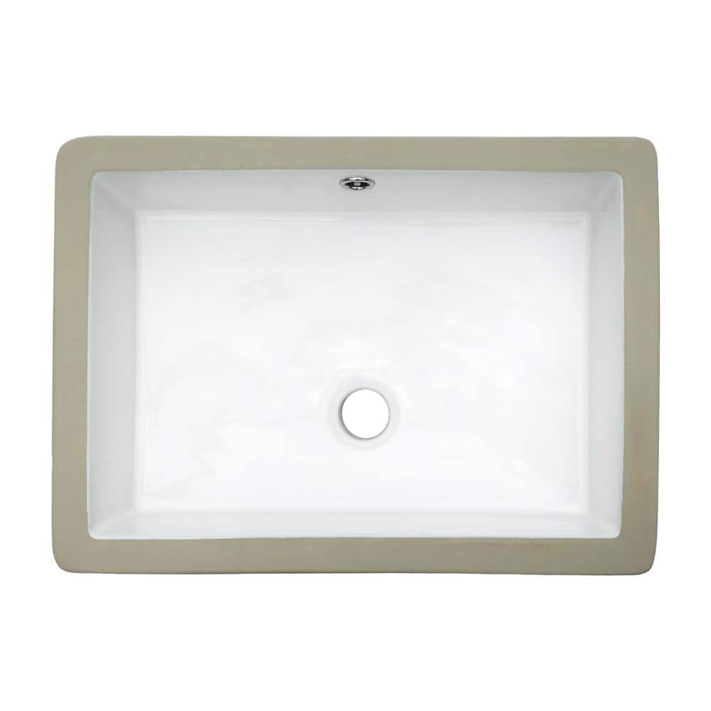 PELHAM & WHITE, Packard 20-7/8 in. Undermount Ceramic Rectangular popular Bathroom Sink