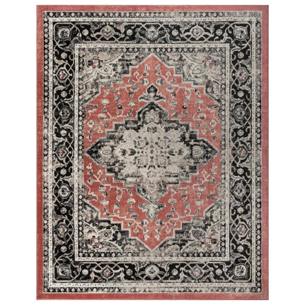 Fluer Rose Tufted Synthetic 8' x 10' Area Rug
