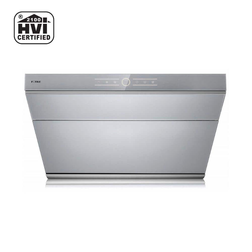 FOTILE Slant Vent Series 30 in. 850 CFM Under Cabinet or Wall Mount Range Hood with Touchscreen in Silver Grey