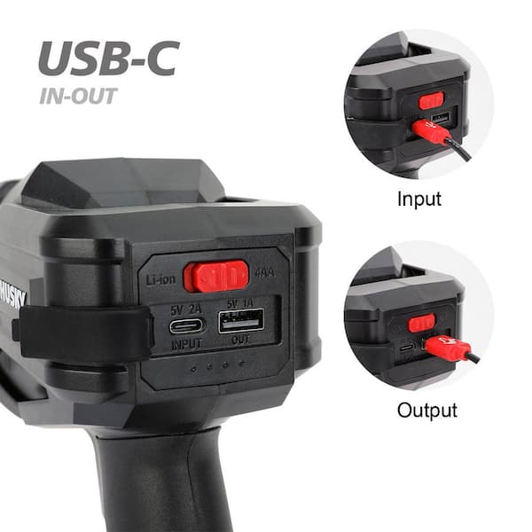 Husky 5000 Lumen Hybrid Power Swivel Rechargeable Spotlight 91640