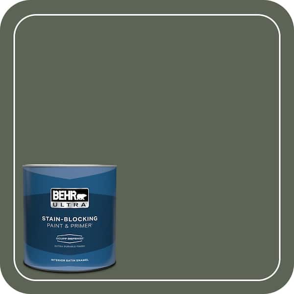 BEHR ULTRA 1 qt. #T13-16 Pine Cone Pass Extra Durable Satin Enamel Interior Paint & Primer