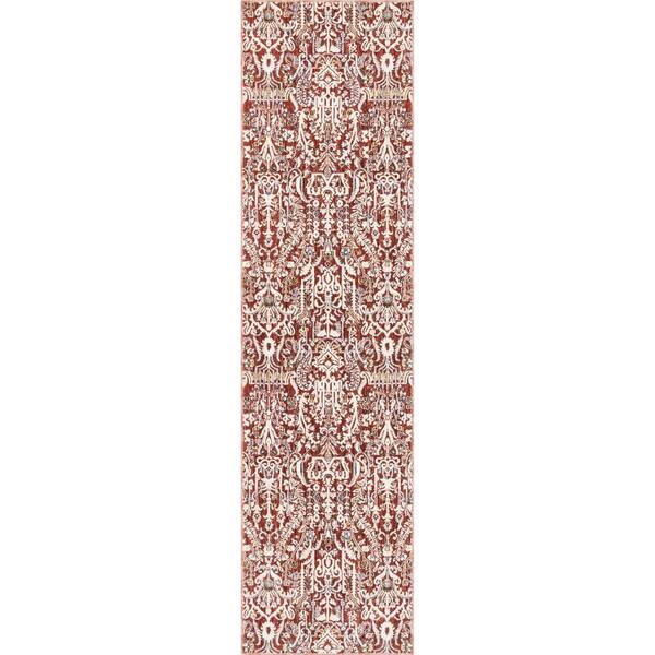 Well Woven Tenley Ahote Vintage Oriental Persian Floral Rust 2 ft. 7 in. x 9 ft. 10 in. Runner Area Rug