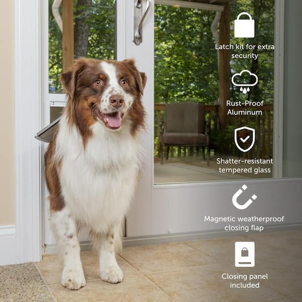 Radio PetSafe Door Freedom White Small Strength and Durability Pet Door Hom : PetSafe Freedom Aluminum Pet Door - Easy Installation