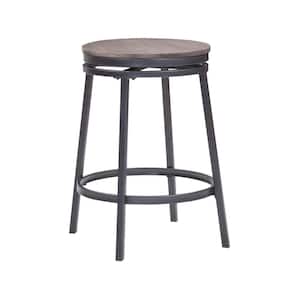 Chesson 25" Two Tone Grey Backless Counter Stool