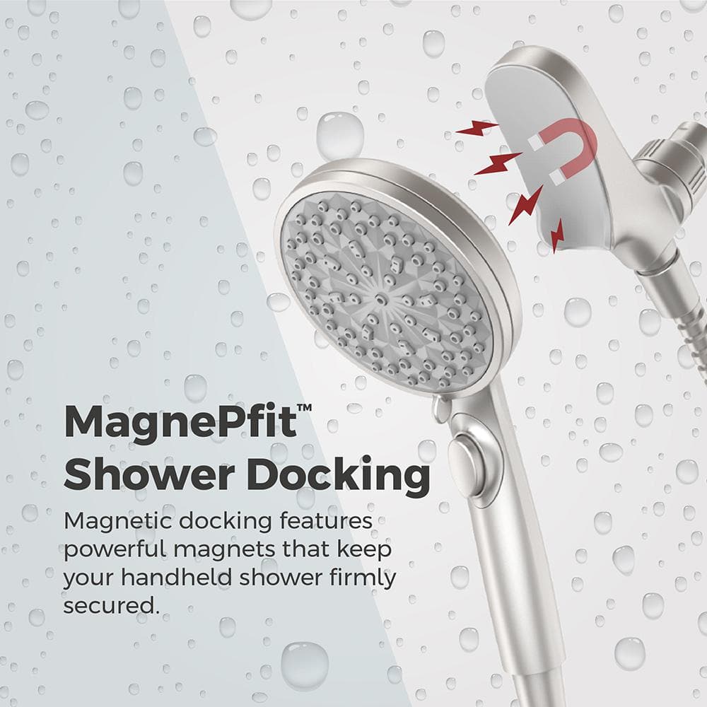 Spot Defense Brushed Nickel Handheld Shower Head with 6-Spray Settings