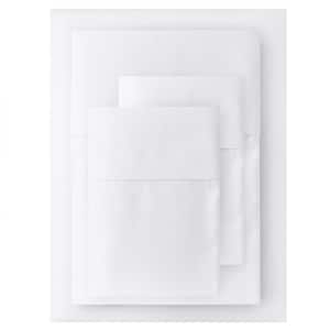 400 Thread Count Performance Cotton Sateen 4-Piece King Sheet Set in White
