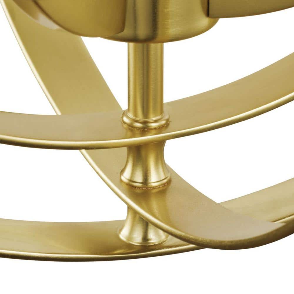 Equinox 16'' Satin Brass Globe Pendant Light with Crystal Accents
