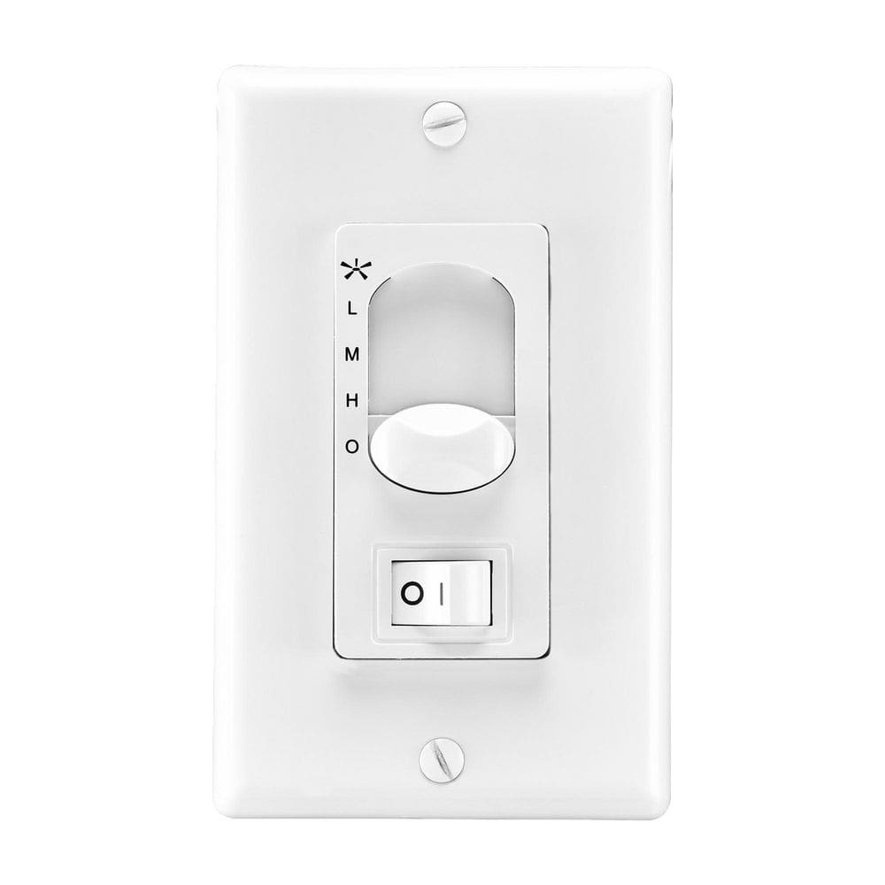 CARRO Pyatt 3Speed Slide Ceiling Fan Wall Switch, Light On/Off Rocker