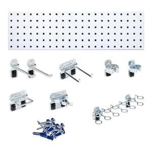 Triton Products White Key Pegboard Kit with (1) 18 in. x 4.5 in