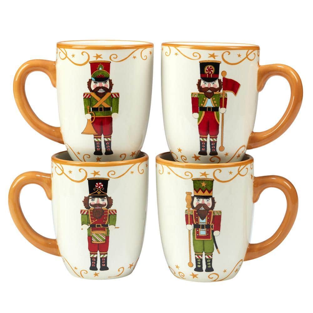 Certified International Set of 4 Holiday Magicutcracker Mugs ,Multi
