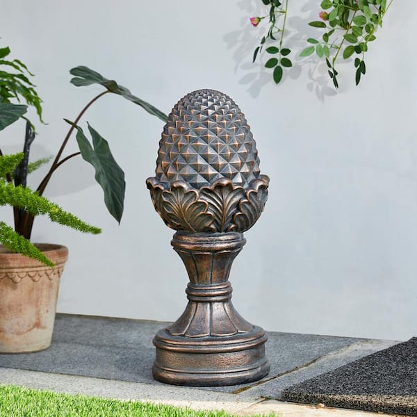Glitzhome 22.5 in. H MGO Bronze Artichoke Garden Statue Glitzhome 22.5 in. H MGO Bronze Artichoke Garden Statue