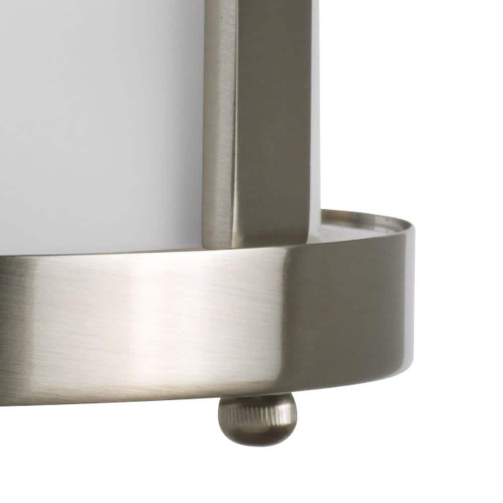 Bay Court Brushed Nickel and Glass 15" Flush Mount Light