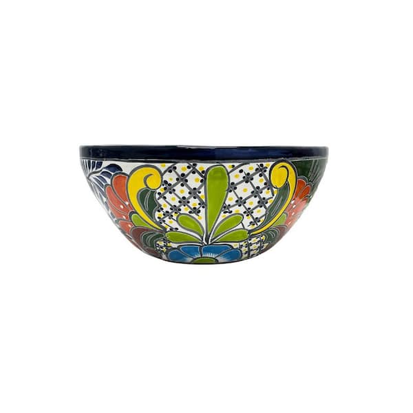 Unbranded 17 in. W x 7.5 in. H 22 qt. Talavera Large Casserole Ceramic Indoor Planter