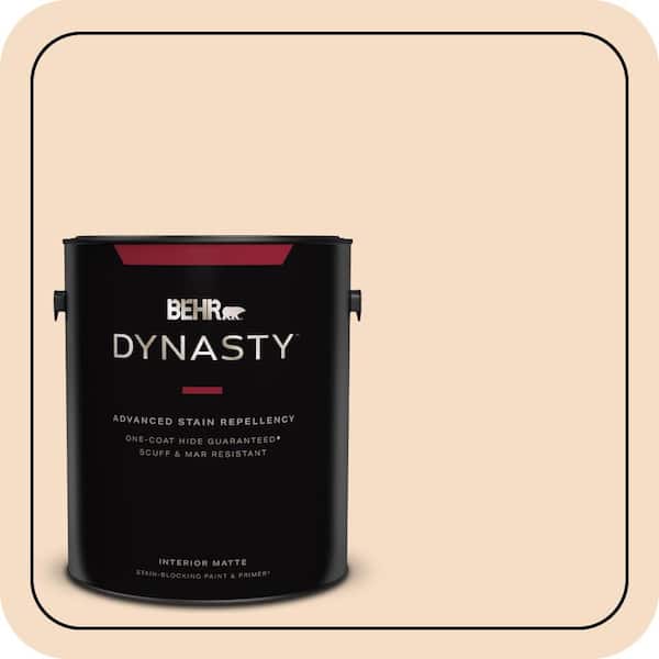 BEHR DYNASTY 1 gal. Home Decorators Collection #HDC-SP14-3 Faint Peach Matte Interior Stain-Blocking Paint & Primer