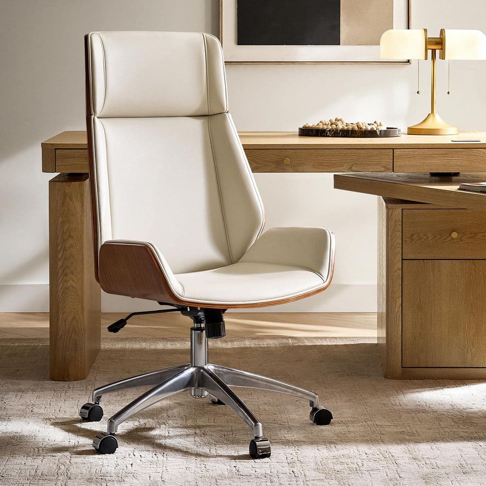 JAYDEN CREATION Thoth Modern Faux Leather Swivel Rocking Tilt