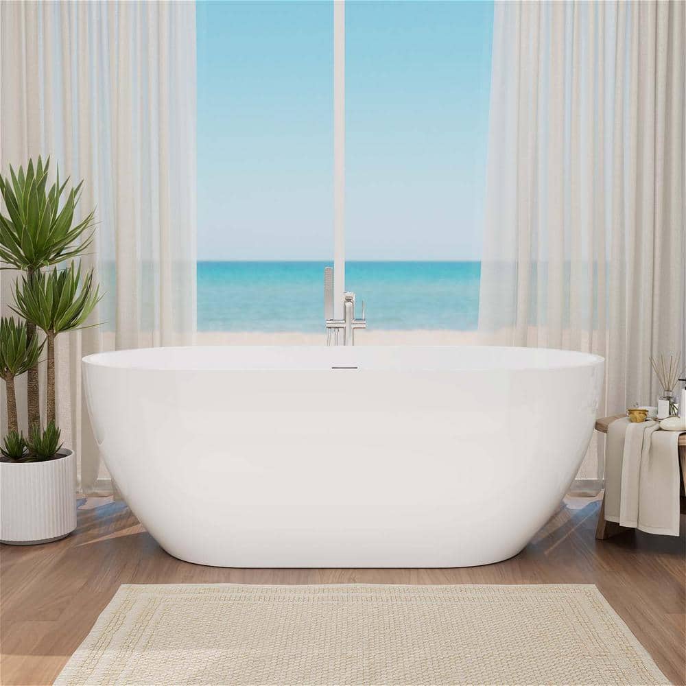 Mokleba 70 in. x 31 in. Acrylic Flatbottom Non-Whirlpool Soaking