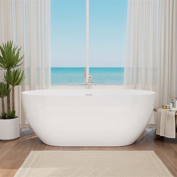 Terra 70 in. Acrylic Double Slipper Flatbottom Non-Whirlpool Center Drain Bathtub in White Terra 70 in. Acrylic Double Slipper Flatbottom Non-Whirlpool Center Drain Bathtub in White
