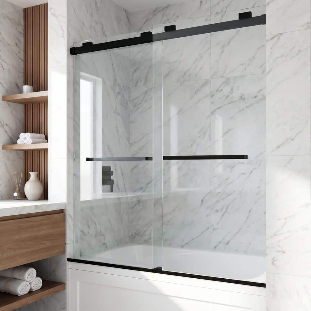 VIGO Houston 56 to 60 in. W x 66 in. H VMotion Sliding Frameless