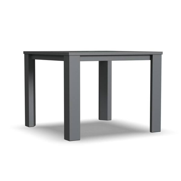 HOMESTYLES Grayton Outdoor Aluminum Square Gray Dining Table