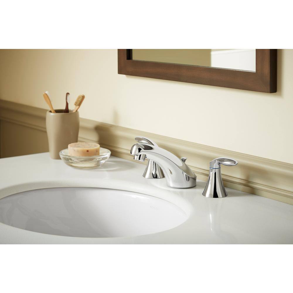 Elegant Polished Chrome Widespread Bathroom Sink Faucet with Lever Handles