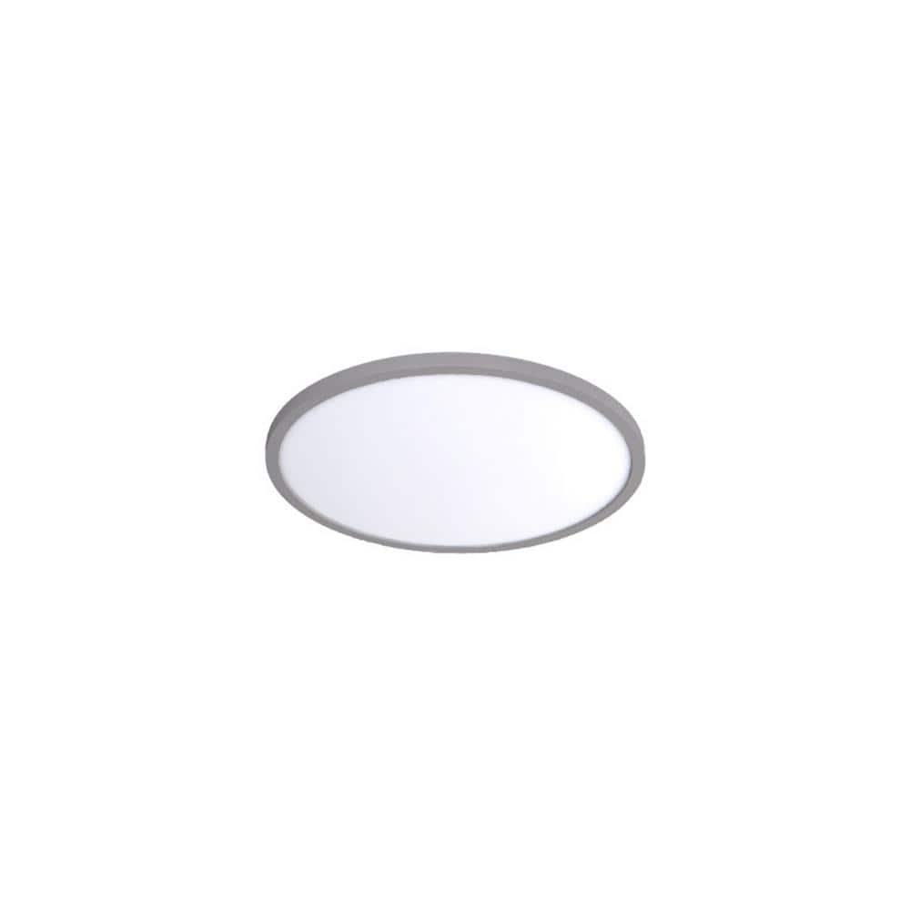 Slimline 7" Round LED Flush Mount in Brushed Nickel, 3000K