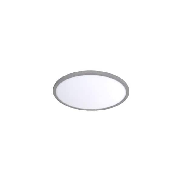 WAC LIMITED Round 7 in. 1-Light Brushed Nickel LED Flush Mount 3000K