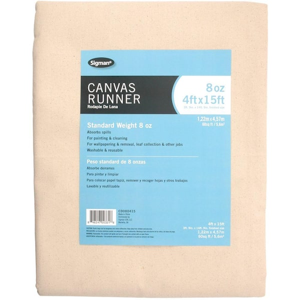 3 ft. 9 in. x 14 ft. 9 in., 8 oz. Canvas Drop Cloth Runner