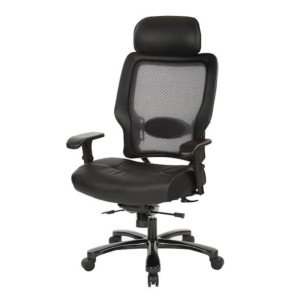 Office Star Products 75 Series 30.3 in. Width Big and Tall Black Mesh  Ergonomic Chair 75-37A773 - The Home Depot