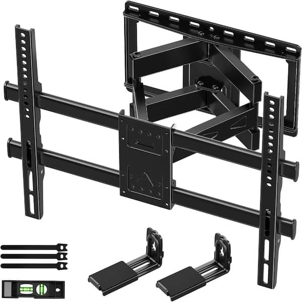 Full‑Motion TV Mount with Soundbar Bracket, for 37‑85 Inch TVs, Supports up to 132 lbs