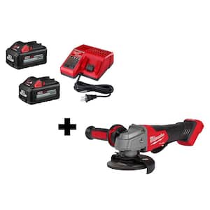 M18 FUEL GEN II 18V Lithium-Ion Brushless Cordless 4-1/2 in. /5 in. Grinder with (2) 6.0 Ah Batteries and Charger