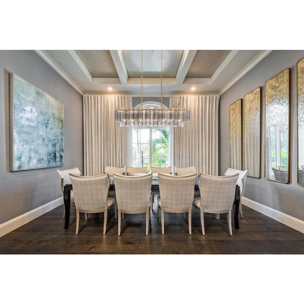 00633779103506,52, Addis 14-Light Aged Brass Linear Chandelier